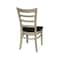 International Concepts Set of 2 Emily Side Chairs, Antiqued Almond/Espresso C12-617P - alternate 6